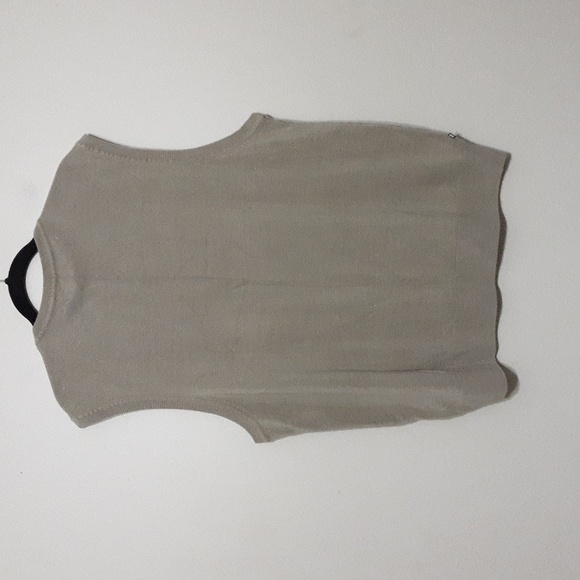 Geoffrey Beene sweater knit vest pullover men beige v-neck XL Y2K.Grandpa soft - Picture 3 of 6